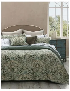 M.M Linen Andora Cotton Linen Bedcover Set in Multi