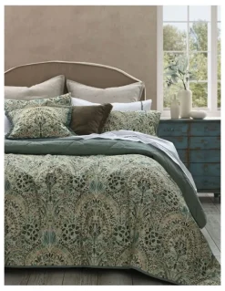 M.M Linen Andora Cotton Linen Bedcover Set in Multi