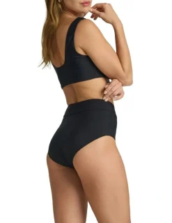 Modibodi Swimwear Period Hi-Waist Bikini Brief Light Absorbency in Black