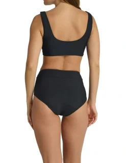 Modibodi Swimwear Period Hi-Waist Bikini Brief Light Absorbency in Black