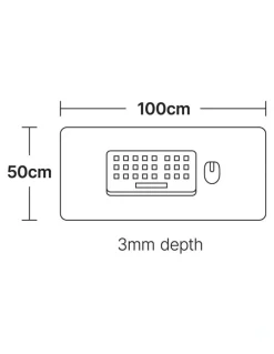 Moki Desk Mat Extra Large in Black ACC-MDXLBK