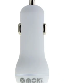 Moki Dual USB Car Charger White