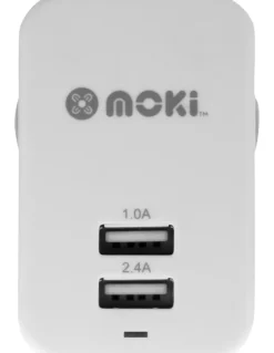 Moki Dual USB Wall Charger White