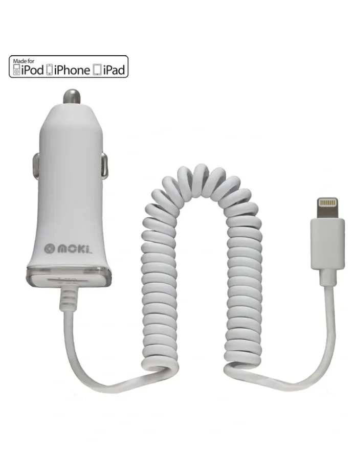 Moki Fixed Lightning Car ChargerWhite