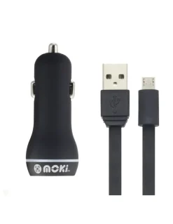 Moki Micro-USB SynCharge Cable Car in Black, ACC-MUSBMCAR