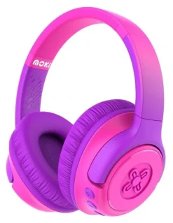 Moki Mixi Volume Limited Wireless Headphones in Pink/Purple