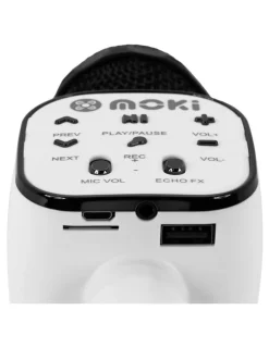 Moki Moki Popstar Karaoke Microphone in Black/White ACC-KAPSBW