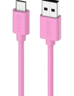 Moki USB-A to USB-C Syn Charge Cable 1m ACC-SACMSP in Soft Pink
