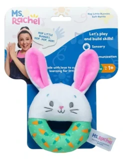Ms. Rachel Hop Little Bunnies Soft Rattle
