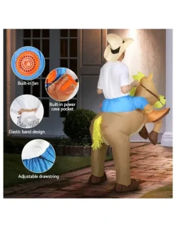 My Plaza Inflatable Cowboy Costume in Brown
