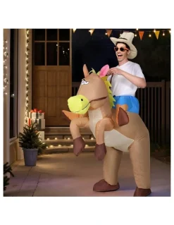 My Plaza Inflatable Cowboy Costume in Brown
