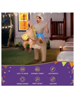 My Plaza Inflatable Cowboy Costume in Brown