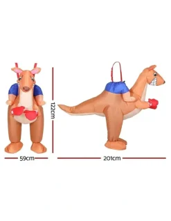 My Plaza Inflatable Kangaroo Costume in Brown