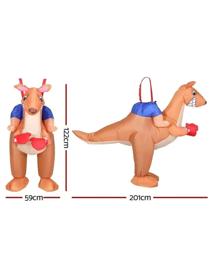My Plaza Inflatable Kangaroo Costume in Brown