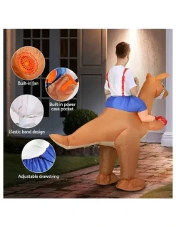 My Plaza Inflatable Kangaroo Costume in Brown