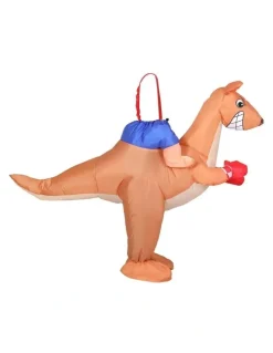My Plaza Inflatable Kangaroo Costume in Brown