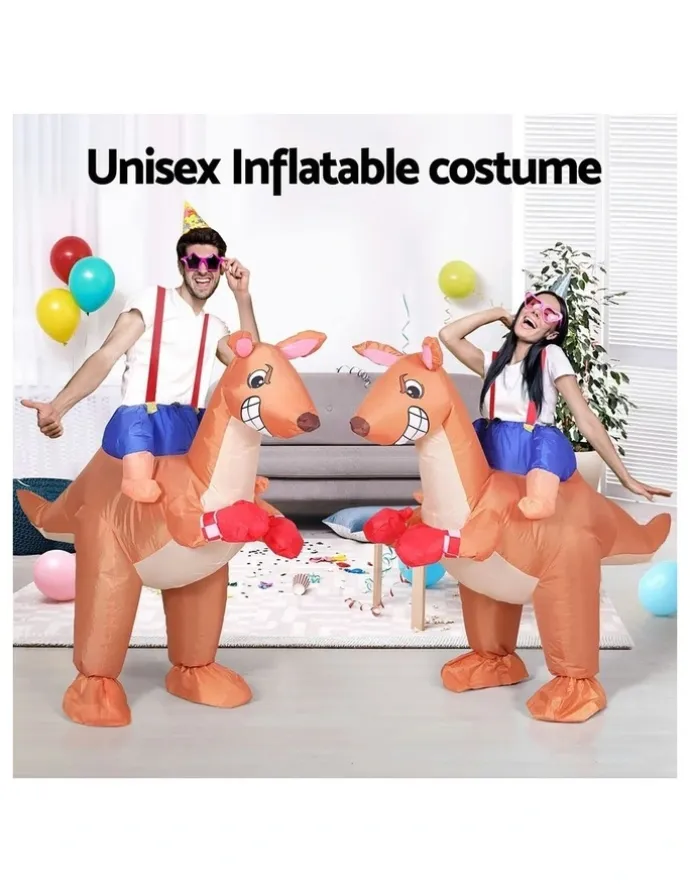 My Plaza Inflatable Kangaroo Costume in Brown