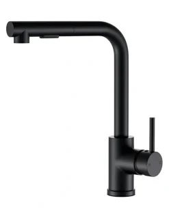My Plaza Kitchen Mixer Tap Pull Out Rectangle 2 Mode Sink Basin in Black