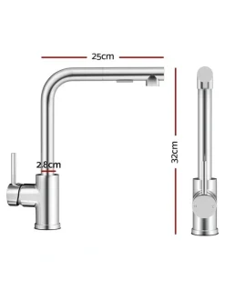 My Plaza Kitchen Mixer Tap Pull Out Rectangle 2 Mode in Silver