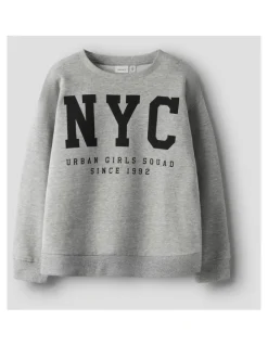 Name It Belisso Relaxed Cotton Sweatshirt in Grey