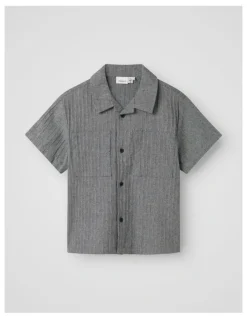 Name It Hekarl Short Sleeved Shirt in Navy