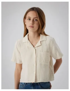 Name It Jasmin Short Sleeve Shirt in Brown