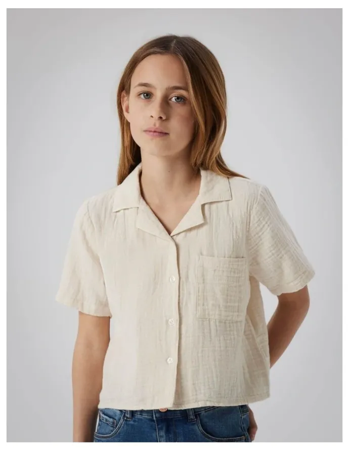Name It Jasmin Short Sleeve Shirt in Brown