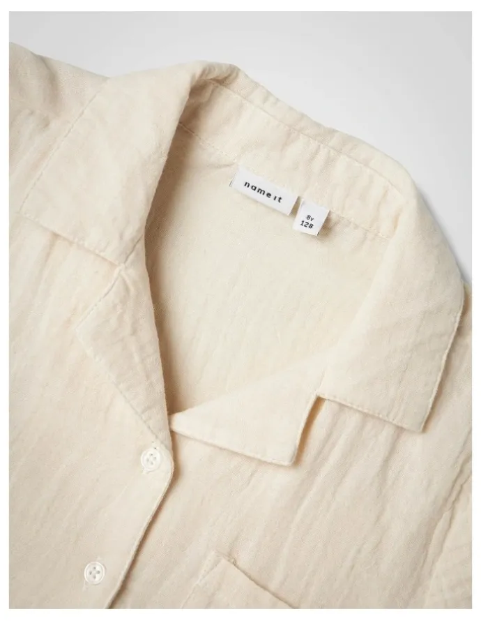 Name It Jasmin Short Sleeve Shirt in Brown