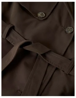 Name It Madelin Trench Coat in Chocolate Brown