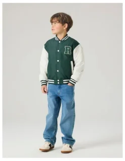 Name It Mains Varsity Jacket in Green