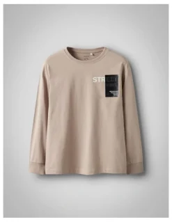 Name It Sean Cotton Sweatshirt in Beige