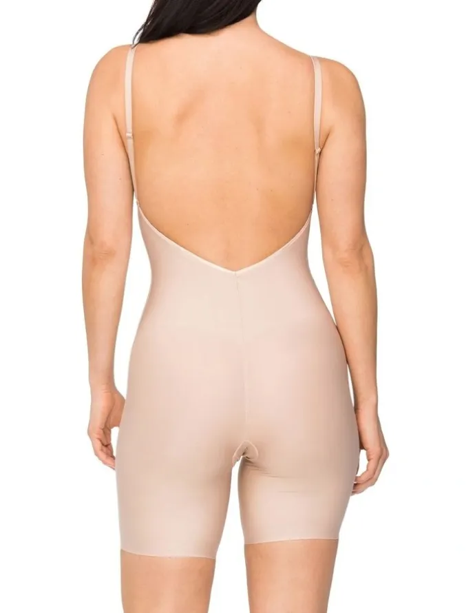 Nancy Ganz Body Define Backless Jumpsuit in Warm Taupe