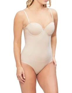 Nancy Ganz Body Define Strapless Bodysuit in Warm Taupe