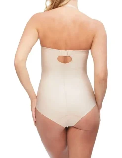 Nancy Ganz Body Define Strapless Bodysuit in Warm Taupe
