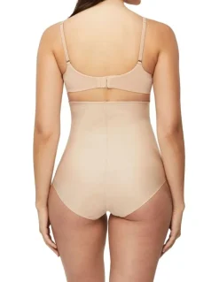 Nancy Ganz X-Factor High Waisted Brief in Warm Taupe
