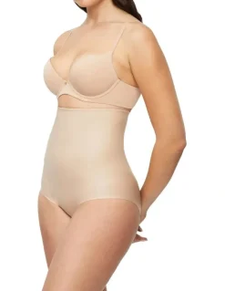 Nancy Ganz X-Factor High Waisted Brief in Warm Taupe