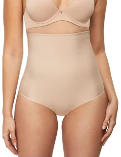 Nancy Ganz X-Factor High Waisted Brief in Warm Taupe