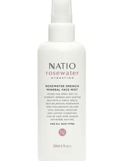 Natio Rosewater Hydration Drench Mineral Face Mist 200ml