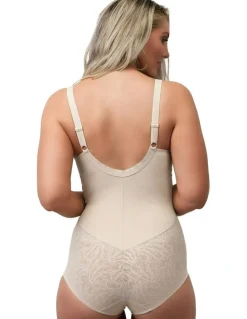 Naturana Minimiser Cup Shaping Bodysuit with Lace in Light Beige