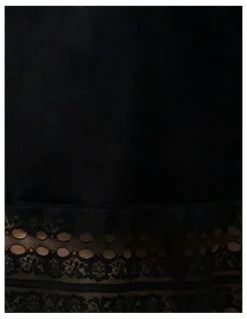 Naturana Trimmable Half Slip Lingerie Underskirt With Lace in Black