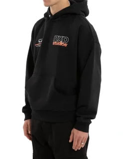 Nena & Pasadena Major Box Fit Hoodie in Black