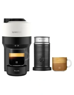 Nespresso Vertuo Pop Capsule Coffee Machine Bundle BNV150WHT4JAN1 in Coconut White