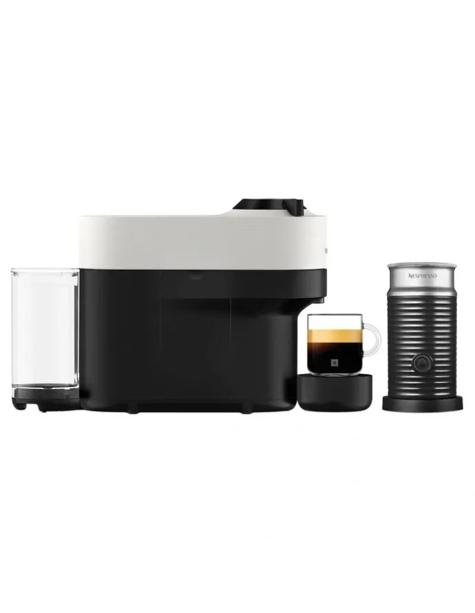 Nespresso Vertuo Pop Capsule Coffee Machine Bundle BNV150WHT4JAN1 in Coconut White