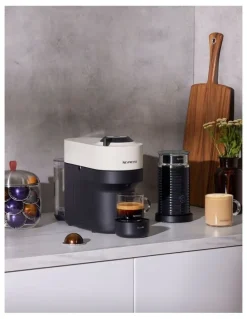Nespresso Vertuo Pop Capsule Coffee Machine Bundle BNV150WHT4JAN1 in Coconut White