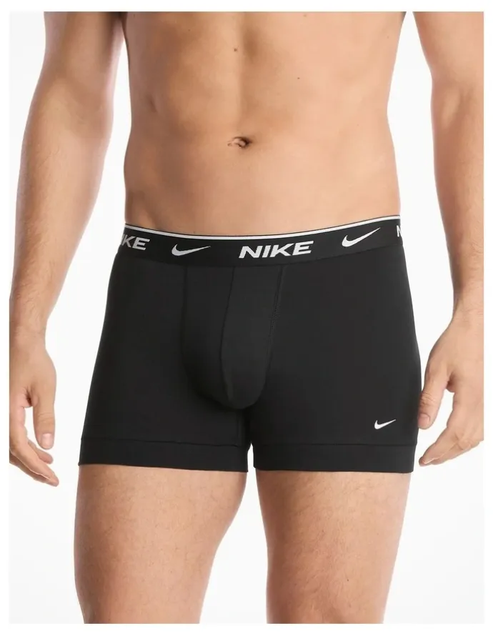 Nike Essential Cotton Stretch Trunks 5 Pack in Black