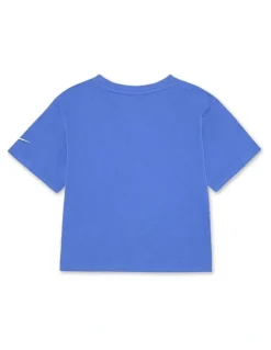 Nike Essentials All Over Print Boxy Tee in Blue