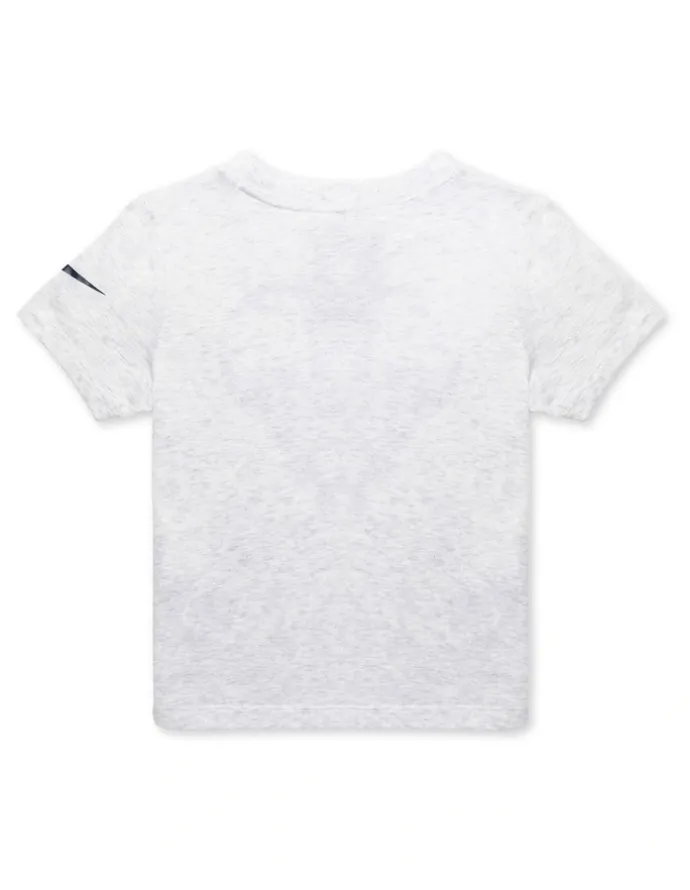 Nike Swoosh On Pointe Graphic Tee in Grey