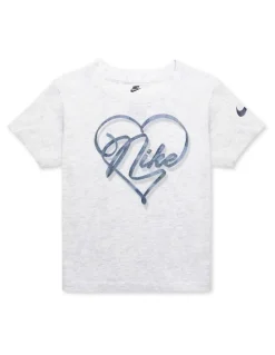 Nike Swoosh On Pointe Graphic Tee in Grey