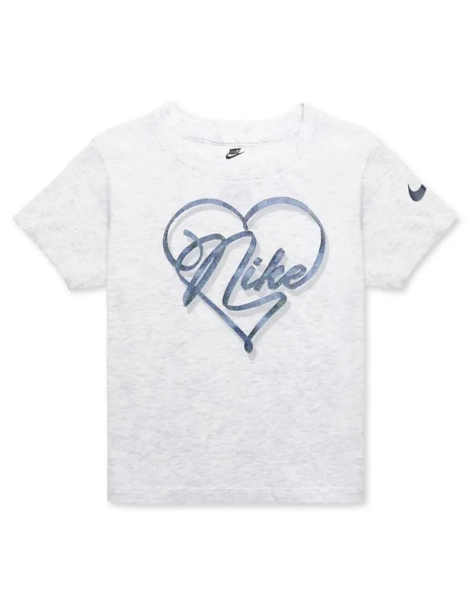 Nike Swoosh On Pointe Graphic Tee in Grey