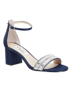 Nina Elenora New Navy Luster Satin Sandal